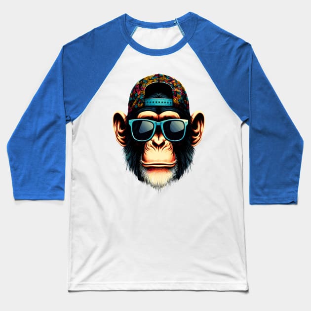 Cool Monkey Baseball T-Shirt by Graceful Designs